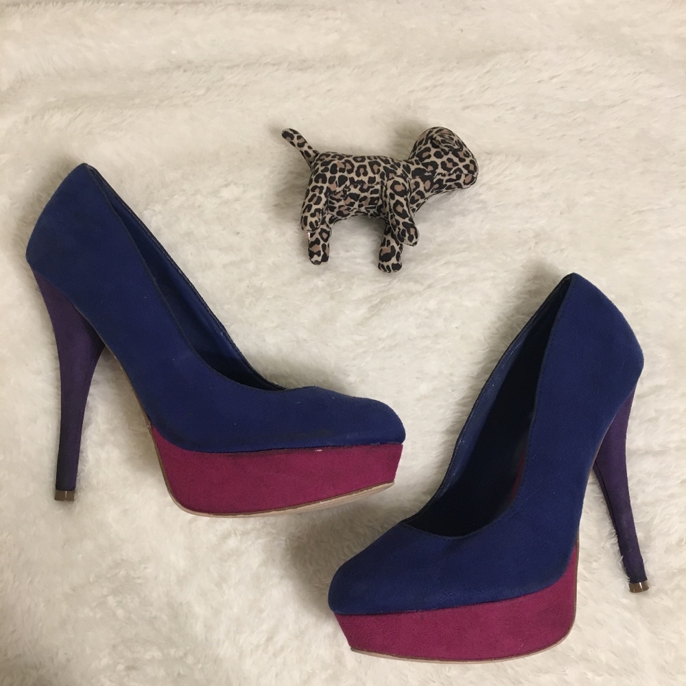 Blue, Pink, & Purple Brash High heels